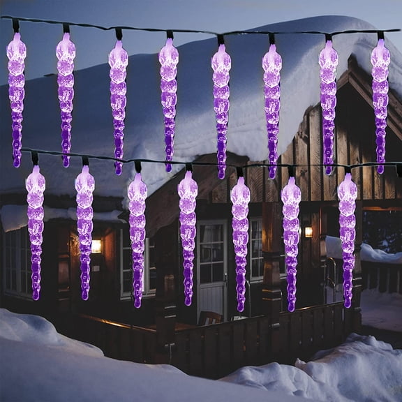 LINLIN Solar Icicle String Lights, Waterproof 20LED 15.7ft Twinkling Crystal Ice Cone Fairy Lights Window Hanging Decorative Lights 8 Mode for Outdoor Indoor Home Christmas Wedding