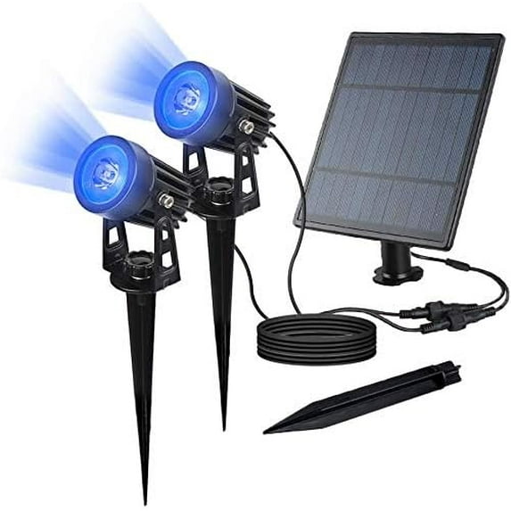 LINLIN Solar LED Spot Lights, Solar Landscape Lights, Waterproof Solar Spotlight for Backyard Landscape Driveway Patio Gardens Lawn