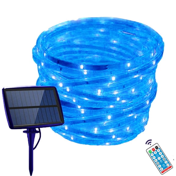 LINLIN Solar LED Strip Lights, 10M 240LED Cuttable Flexible Rope Lights LED Ribbon Mood Rope Light Decorative Light for Garden Pathway