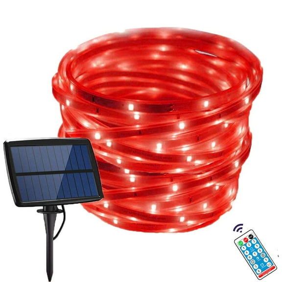 LINLIN Solar LED Strip Lights, 10M 240LED Cuttable Flexible Rope Lights LED Ribbon Mood Rope Light Decorative Light for Garden Pathway