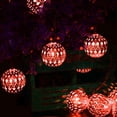 thumbnail image 1 of LINLIN Solar Moroccan String Light,Waterproof LED 8 Mode Metal Goble Lantern Solar Dazzling Moroccan Fairy String Light for Outdoor Garden Yard Party Christmas Ambiance Decorations, 1 of 9