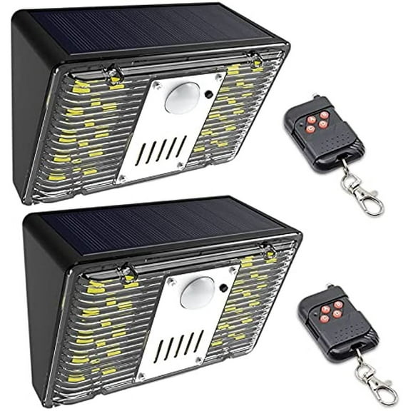 LINLIN Solar Motion Sensor Sound Alarm Lamp, 129db Siren Alert Red Strobe Light Alarm White Security Flood Light for Recreational Vehicle Trip Outdoor Camping Yard Villa Barn Farm Garage