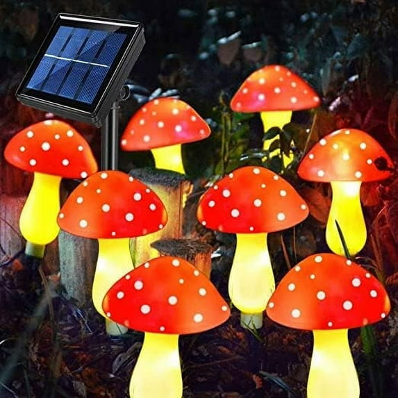 LINLIN Solar Mushroom Garden Lamp,8 Lighting Modes Waterproof Ornaments for Garden Lawn Pathway Landscape Yard Pathway Fence Decoration