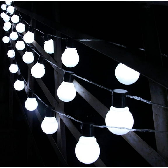 LINLIN Solar Outdoor Bulb String Lights, 3.5m 10LED Festoon Bulb String Light Globe Light Bulb Fairy Lights Waterproof for Garden Indoor