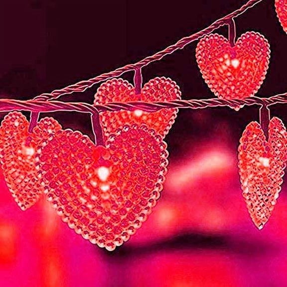 LINLIN Solar Outdoor Lights Garden String Lights, 6m 30 LED Solar Powered Heart Shaped Fairy String Lights Waterproof with 8 Modes for Halloween Wedding Party Home Patio