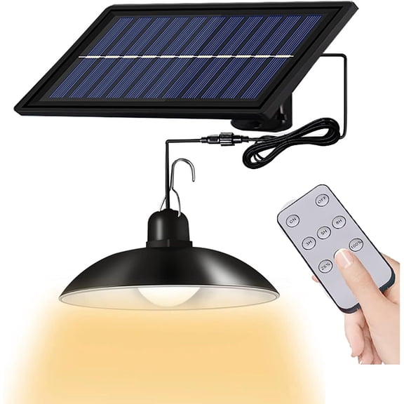 LINLIN Solar Pendant Lights,Waterproof Solar Lights Outdoor Hanging Solar Latern Retro Bulb Light Remote Control Solar Shed Lights for Courtyard,Garden,Patio,Corridor,Porch Lighting