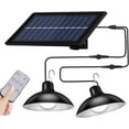 thumbnail image 1 of LINLIN Solar Pendant Lights,Waterproof Solar Lights Outdoor Hanging Solar Latern Retro Bulb Light Remote Control Solar Shed Lights for Courtyard,Garden,Patio,Corridor,Porch Lighting, 1 of 9