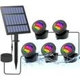 thumbnail image 1 of LINLIN Solar Powered Pond Lights, Waterproof IP68 Submersible Lights with LED Color Changing Spot Light for Aquarium Tank Garden Pool Fountain Waterfall, 1 of 7