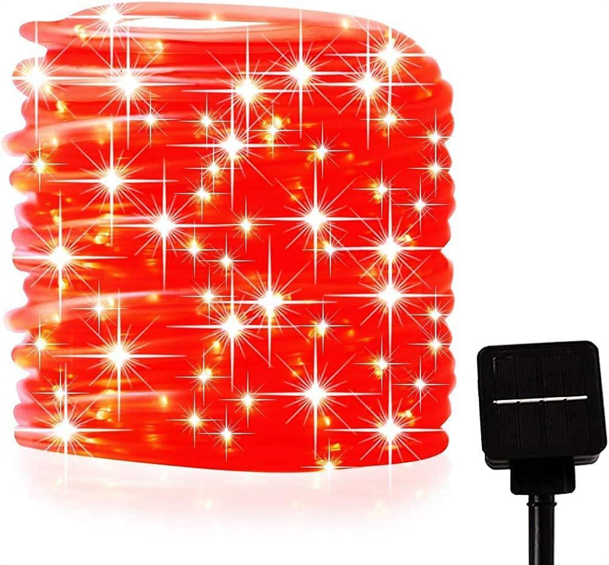 LINLIN Solar Rope String Lights, 7M 50LED Rope String Lights Solar ...