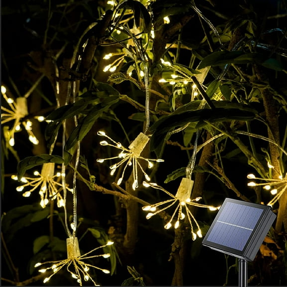 LINLIN Solar String Light Outdoor,Waterproof Solar Firework Light Garden Decorative Lights 8 Modes LED Copper Wires Starburst Light DIY Landscape Light for Pathway Backyard Christmas