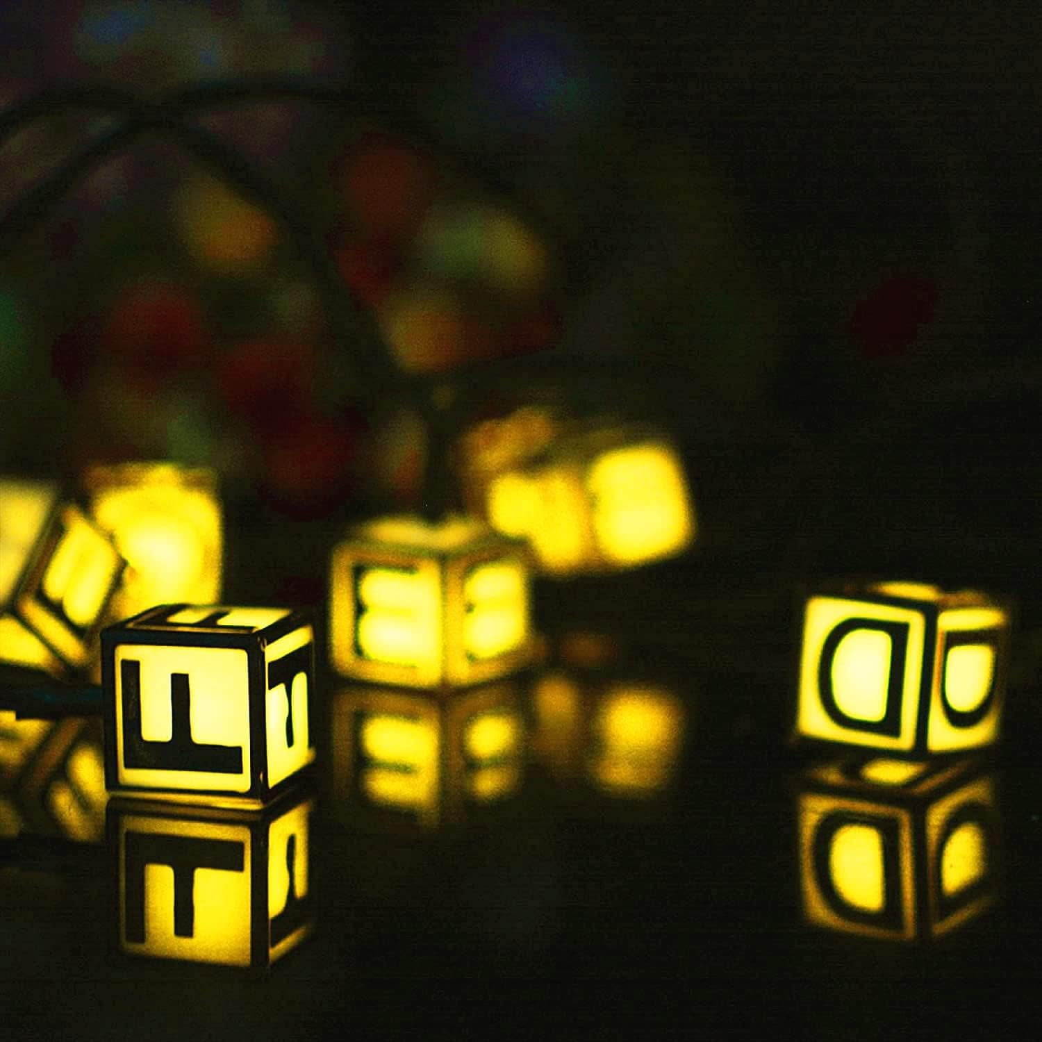 LINLIN Solar String Lights, 6.5M 30LED Solar Characters Letter Shape ...