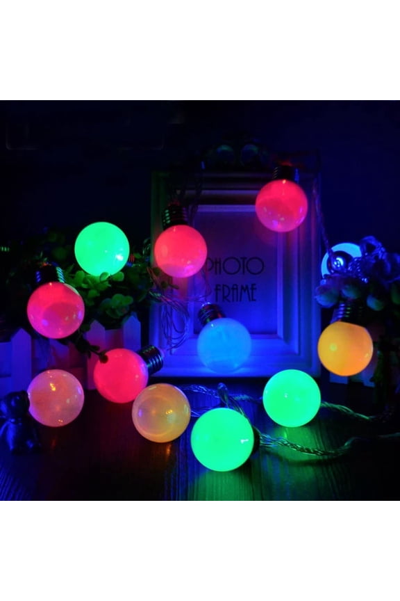 Solar String Lights,Waterproof 20ft G50 20LEDs Globe Bulbs Solar Outdoor Fairy Decorative Lights with 8 Modes Ambiance Lighting for Christmas Party Garden Home Wedding