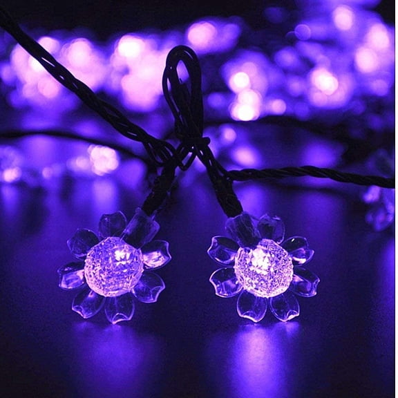 LINLIN Solar Sunflower String Lights, 21ft 50 Sunflower LED Christmas Light Waterproof Solar Fairy String Lights for Outdoor, Gardens, Homes, Wedding, Christmas Decoration
