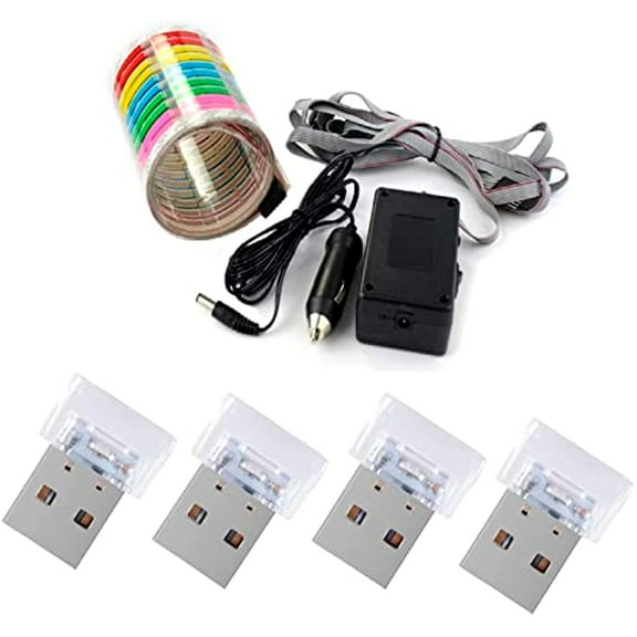 LINLIN Sound Music Beat Activated Car Sticker Equalizer Rhythm LED Flash Light Audio Voice Rhythm Lamp and Mini USB LED Colorful Auto Interior Ambient Light Decorative Atmosphere Lamp