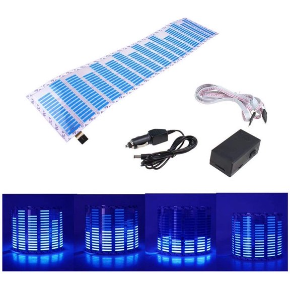 LINLIN Sound Music Beat Activated Car Sticker Equalizer Rhythm LED Flash Light Audio Voice Rhythm Lamp
