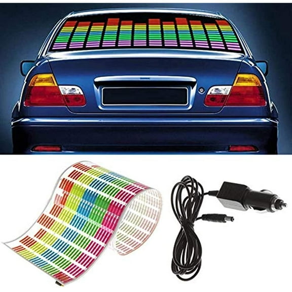 LINLIN Sound Music Beat Activated Car Sticker Equalizer Rhythm LED Flash Light Audio Voice Rhythm Lamp