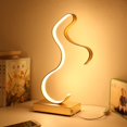 thumbnail image 1 of LINLIN Spiral LED Table Lamp, Modern 3 Colors Dimmable Desk Lamp 12W Bedside Table Lamp Night Light for Bedroom Living Room Office, 1 of 5