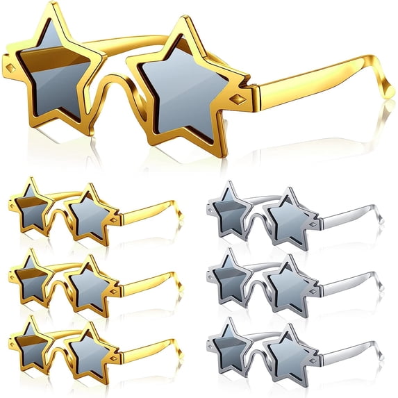 LINLIN Star Shaped Sunglasses 3Pcs Pentagram Sunglasses Summer Beach Party Festival Women Men Teen