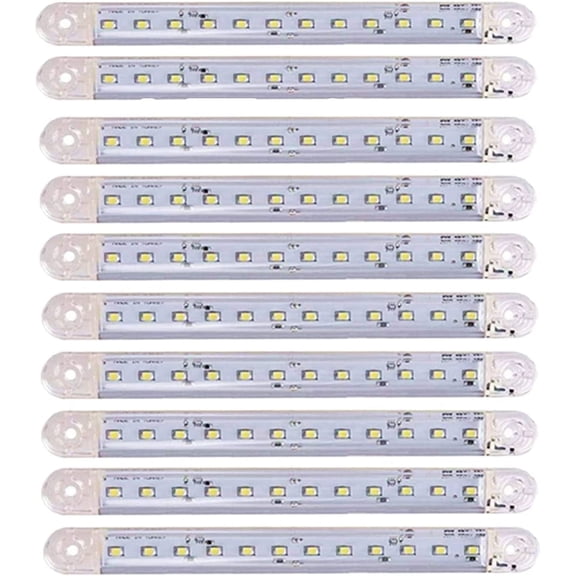 LINLIN Truck Side Marker Indicators, 10pcs LED Truck Side Lights 12 SMD LED Side Marker Indicator Light Front Rear Side Light Position Lamps 24V for Auto
