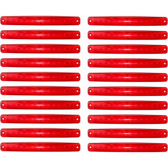 LINLIN Truck Side Marker Indicators, 20pcs Car Marker Lights Car Side Indicators Lights 12SMD LED Front Rear Side Light Position Lamps 24V for Auto Camper Van Truck Lorry