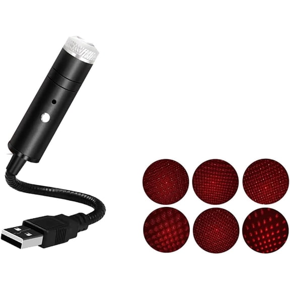 LINLIN USB Car Roof Star Night Light Sound Activated and Auto Strobe, Adjustable Interior LED Romantic Strip Atmosphere Star Night Projector - Plug and Play