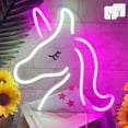 thumbnail image 1 of LINLIN Unicorn Neon Light, Bright LED Unicorn Neon Signs for Bedroom, USB Powered Unicorn Neon Lights with Switch, Colorful Unicorn Neon Light Sign for Girls Room, Lounge, Wedding, Party, Christmas, 1 of 6