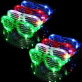 thumbnail image 1 of LINLIN Unisex Fashion Plastic Glow LED Light Up Shades Glasses for Christmas Halloween Wild Clubbing Birthday Party, 1 of 7