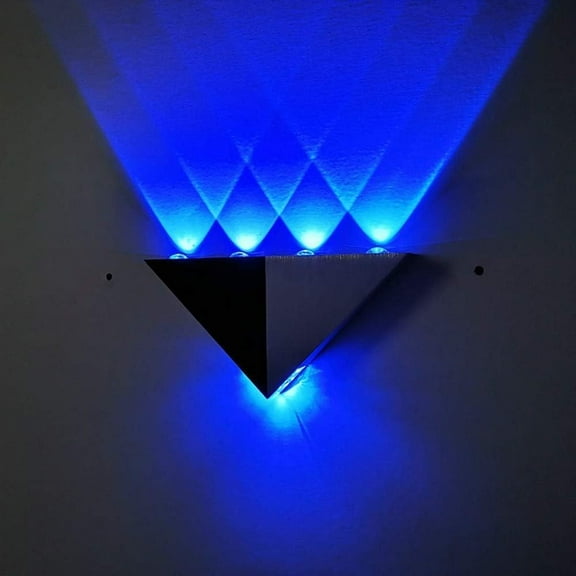 LINLIN Up and Down Wall Lamp, 5W Indoor Modern Wall Wash Lights Modern Triangle Shape Neon LED Lamps for Bedroom Living Room Bar Hallway Porch