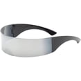 thumbnail image 1 of LINLIN Visor Sunglasses, Shield Cool Eyeglasses Mirror Lens Visor Glasses Cosplay Costume Photo Props for Women Men, 1 of 4