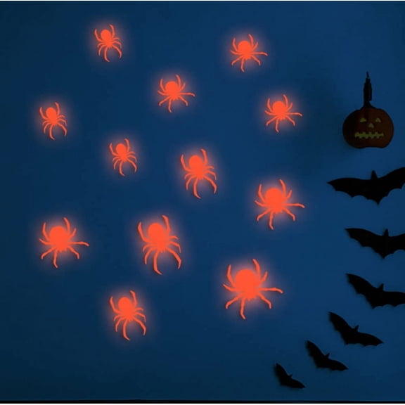 LINLIN Wall Stickers, Glow in The Dark Bat Spider, Glow in The Dark Moon for Ceiling Planets Space Wall Stickers Solar System Galaxy Wall Decals 36PCS
