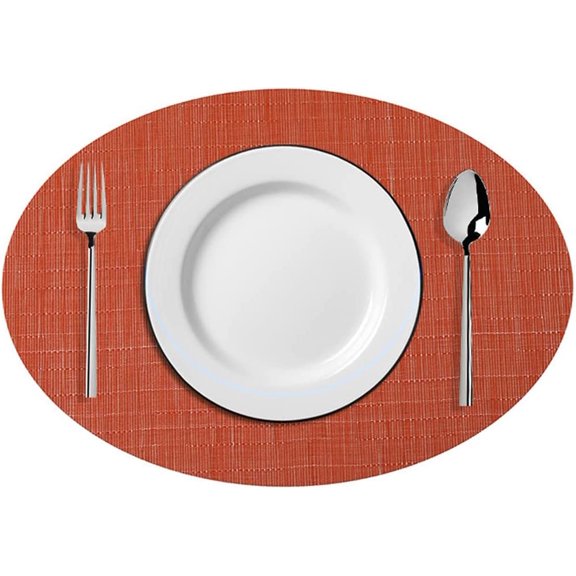 LINLIN Wedge Placemats, 4Pcs Fan Shaped PVC Washable Placemats for Dining Table Mat Non-Slip Placemat Set in Kitchen Accessories