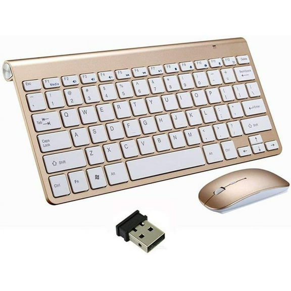 LINLIN Wireless Keyboard & Mouse, Portable Wireless Keyboards and Mouse Combo 2.4G Full-size Quiet DPI Adjustable Mouse for Windows, Mac OS, Laptop Smart TV-UK Layout