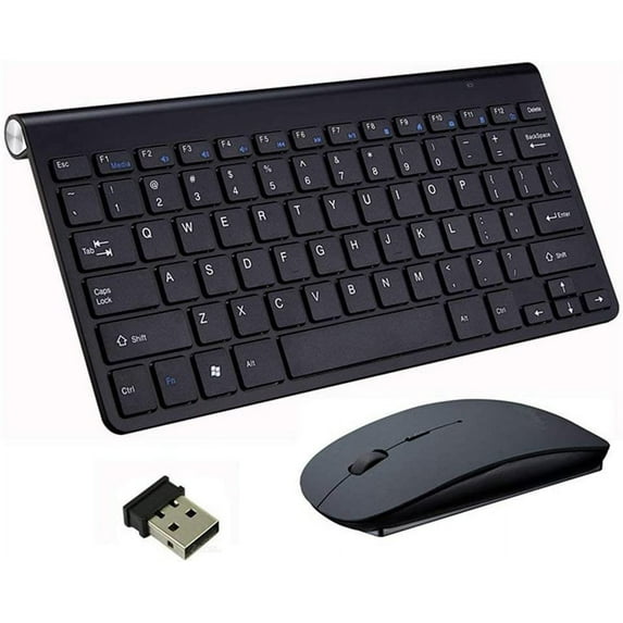 LINLIN Wireless Keyboard & Mouse, Portable Wireless Keyboards and Mouse Combo 2.4G Full-size Quiet DPI Adjustable Mouse for Windows, Mac OS, Laptop Smart TV-UK Layout
