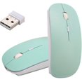 thumbnail image 1 of LINLIN Wireless Mouse,2.4G Slim Rechargeable Wireless Mouse Mice with USB Receiver,3 Adjustable 800/1200/1600 DPI Silent Mouse for PC Laptop Windows, 1 of 9