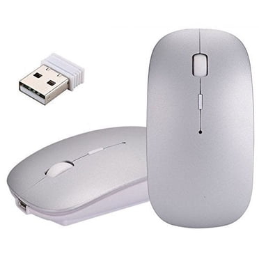 LINLIN Wireless Mouse,2.4G Slim Rechargeable Wireless Mouse Mice with USB Receiver,3 Adjustable 800/1200/1600 DPI Silent Mouse for PC Laptop Windows