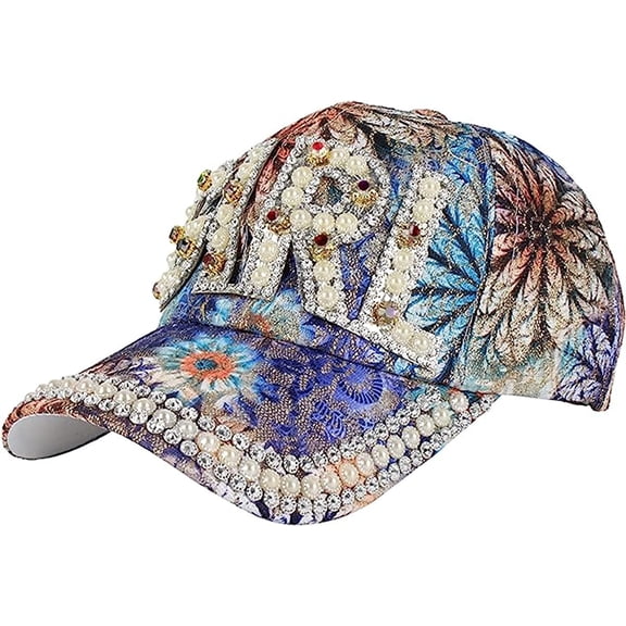 LINLIN Women Rhinestone Crystals Baseball Cap Bling Bling Adjustable Sun Hat Hip Hop Caps Fashion Hats
