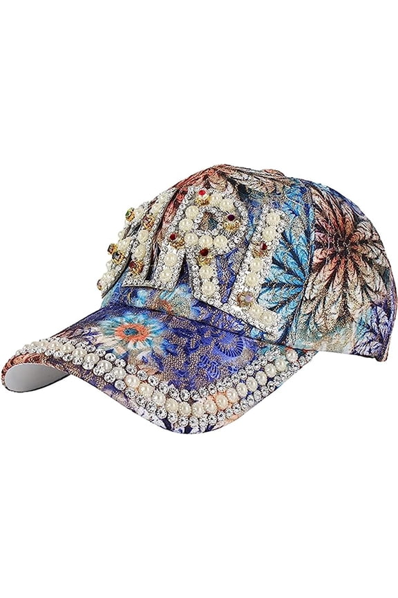 Women Rhinestone Crystals Baseball Cap Bling Bling Adjustable Sun Hat Hip Hop Caps Fashion Hats