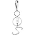 thumbnail image 1 of LINLIN Womens Silver Plated Alloy Car Key Ring with Crystal Rhinestone Alphabet Initial Letter Keychain, 1 of 1