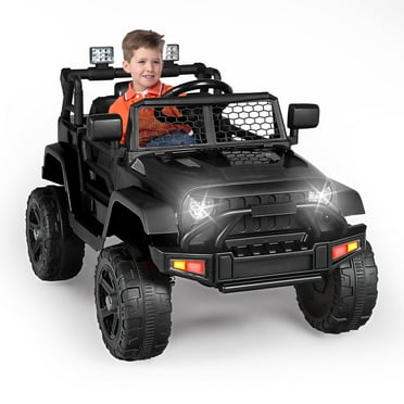 LINLUX 12V Ride-on Car, Kids Electric Truck, Children Ride-On Drive Toys, 2.4G Remote Control, Black