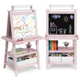 thumbnail image 1 of LINLUX 3 in 1 Kids Art Easel Drawing Board Double-Sided Whiteboard Chalkboard, Pink, 1 of 9