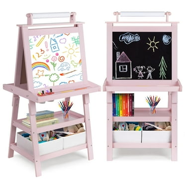 Melissa & Doug - - Melissa & Doug Double-Sided Magnetic Tabletop Art Easel - Dry-Erase Board And Chalkboard