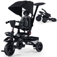 thumbnail image 1 of LINLUX 7 in 1 Toddler Trike, Toddler Ride-on Bicycles, Folding Kids Tricycle Bike, Black, 1 of 8