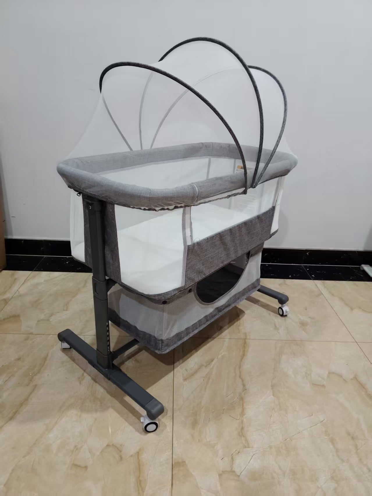 LINLUX Baby Bassinet, Height Adjustable Bedside Sleeper for Babies with ...