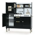 thumbnail image 1 of LINLUX Wooden Kids Play Kitchen, Toy Kitchen Playset For Toddler, Realistic Kitchen Sets Baby, Black, 1 of 9