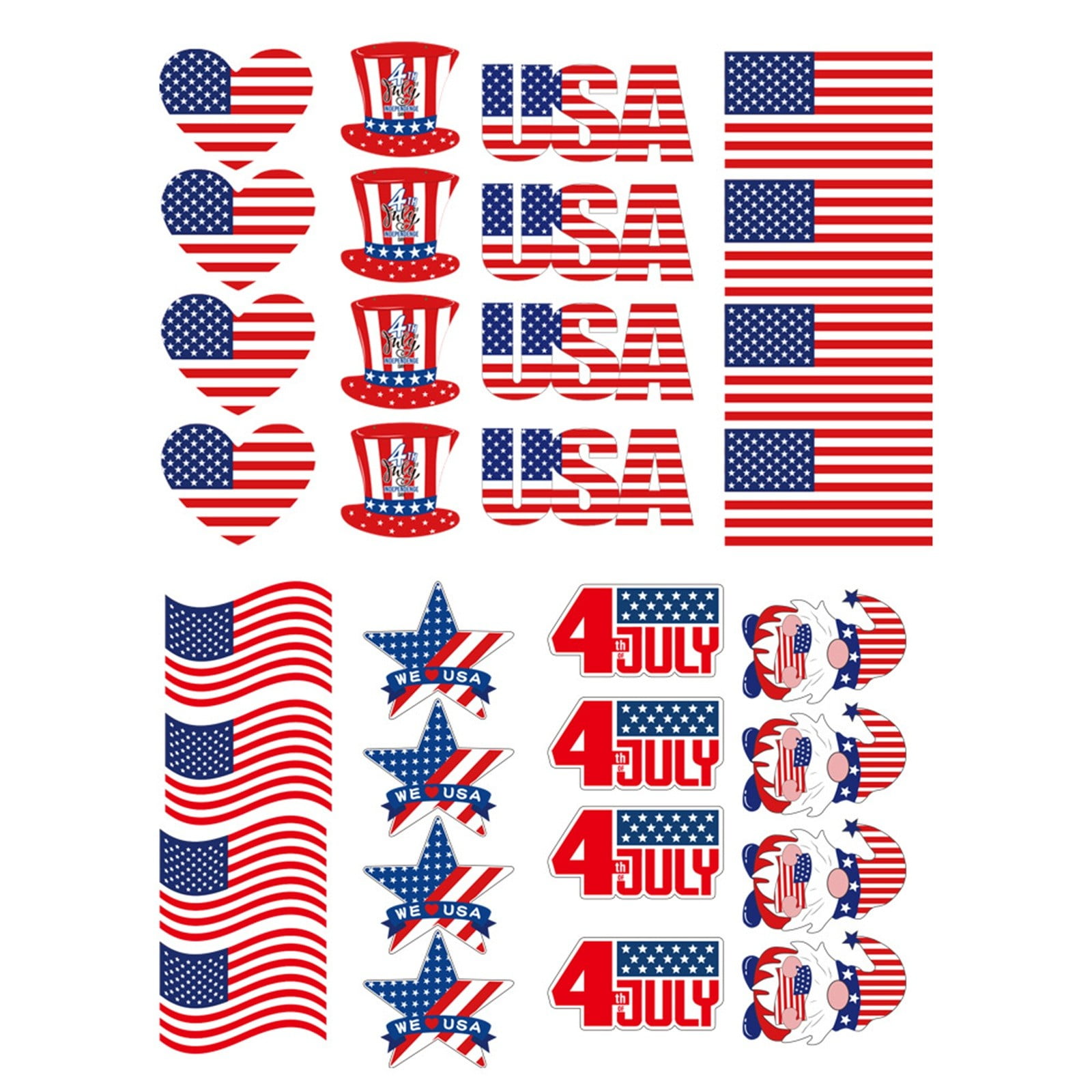 fourth of july temporary tattoo walmart