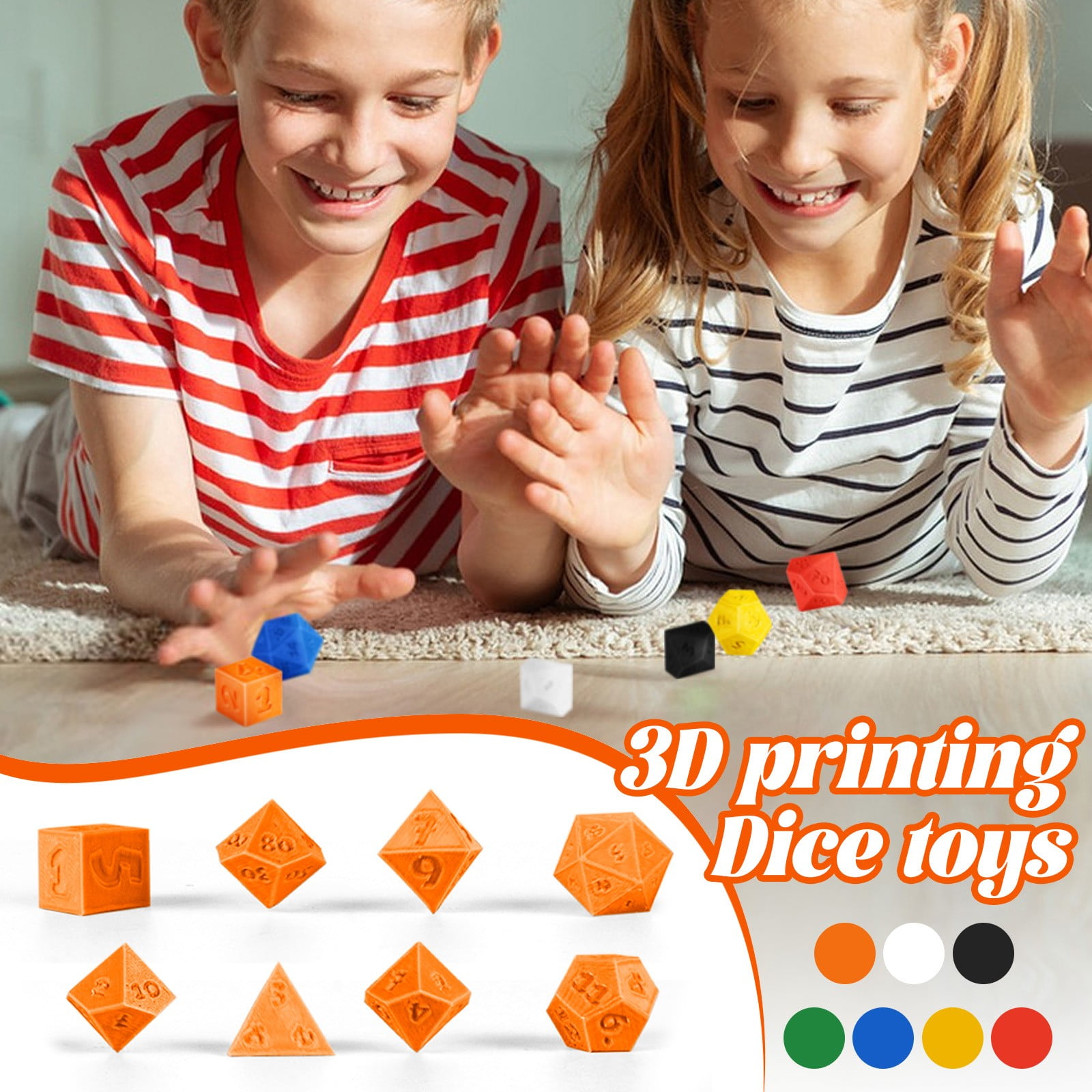 LINMOUA 3D Printing TRPG Dice 3D Printing Toy Adult Children's Toy