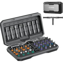 LINMOUA 42 in 1 Magnetic Screwdriver Set, Multi Bit Free Combination Ratchet Screwdriver Set Portable Repair Tool Kit for Gifts, Furniture, Computer, Bicycle and DIY Grey