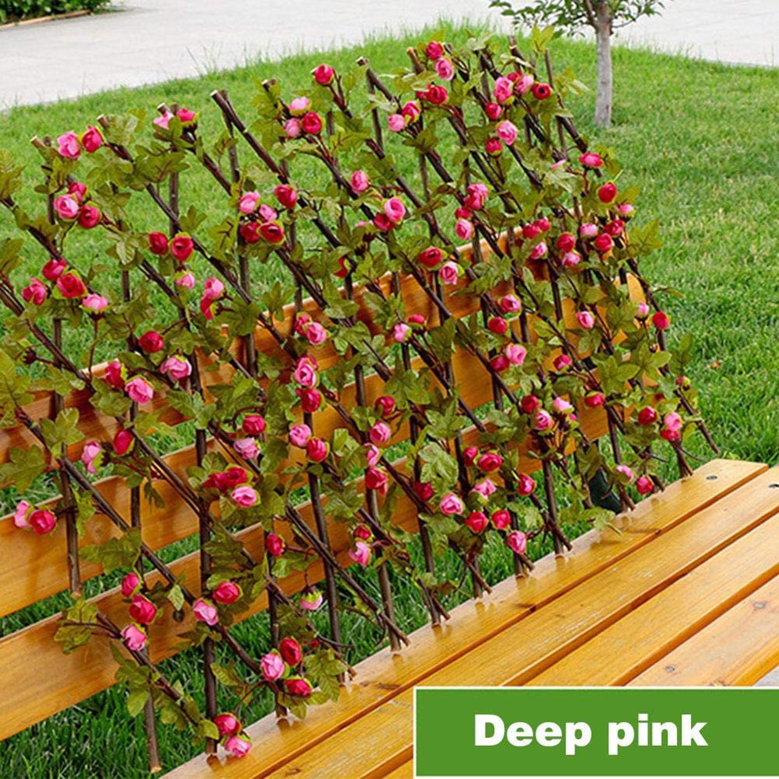 LINMOUA Artificial Fence Expanding Fence Greenery Retractable with