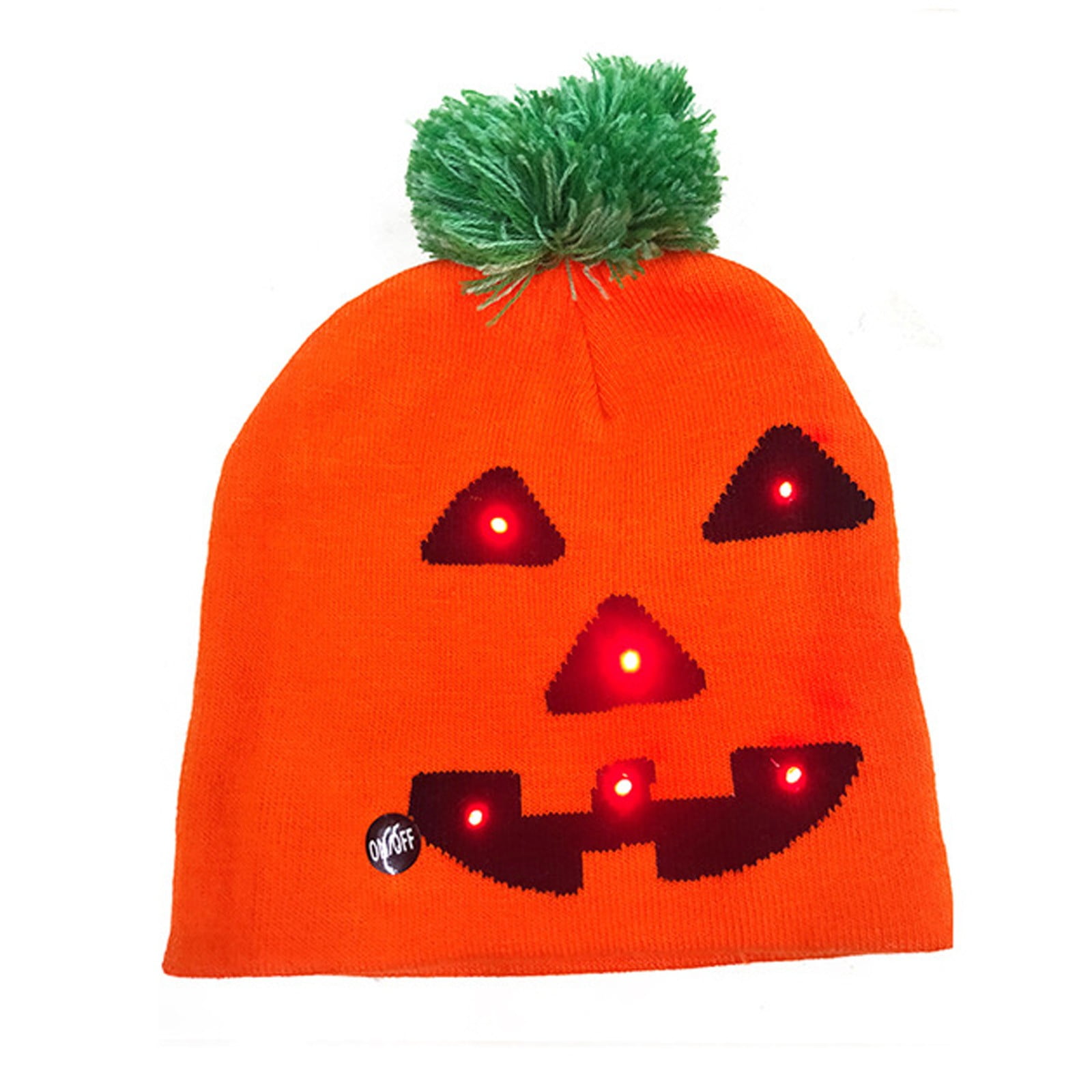 LINMOUA Funny Led Light Knitted Light Up Cap Unisex Novelty Hat Kids