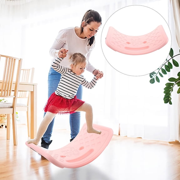 LINMOUA Kids Wobble Balance Board Pink Indoor Seesaw Toy for Balance and Coordination Development PE Material 2pcs